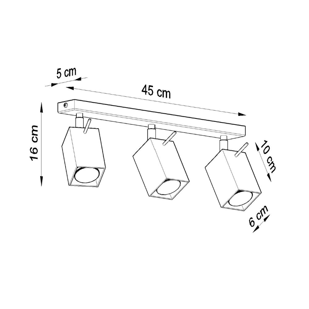 LED Plafondspot wit MERIDA - 3 x GU10 aansluiting