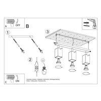 LED Plafondspot wit MERIDA - 3 x GU10 aansluiting