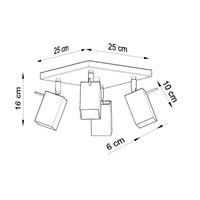 LED Plafondspot wit MERIDA - 4 x GU10 aansluiting