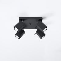 LED Plafondspot zwart MERIDA - 4 x GU10 aansluiting