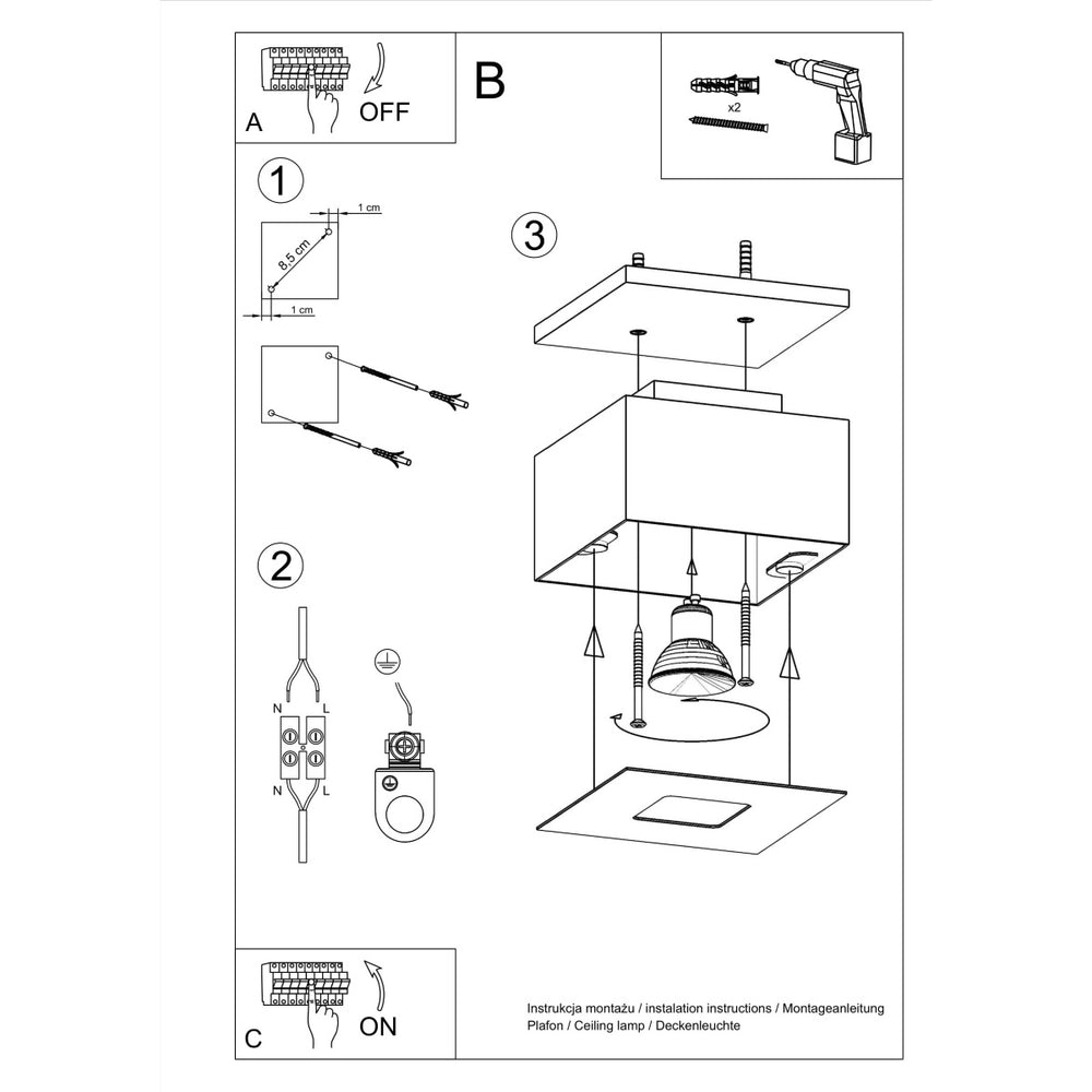 Plafondspot MONO 1 wit