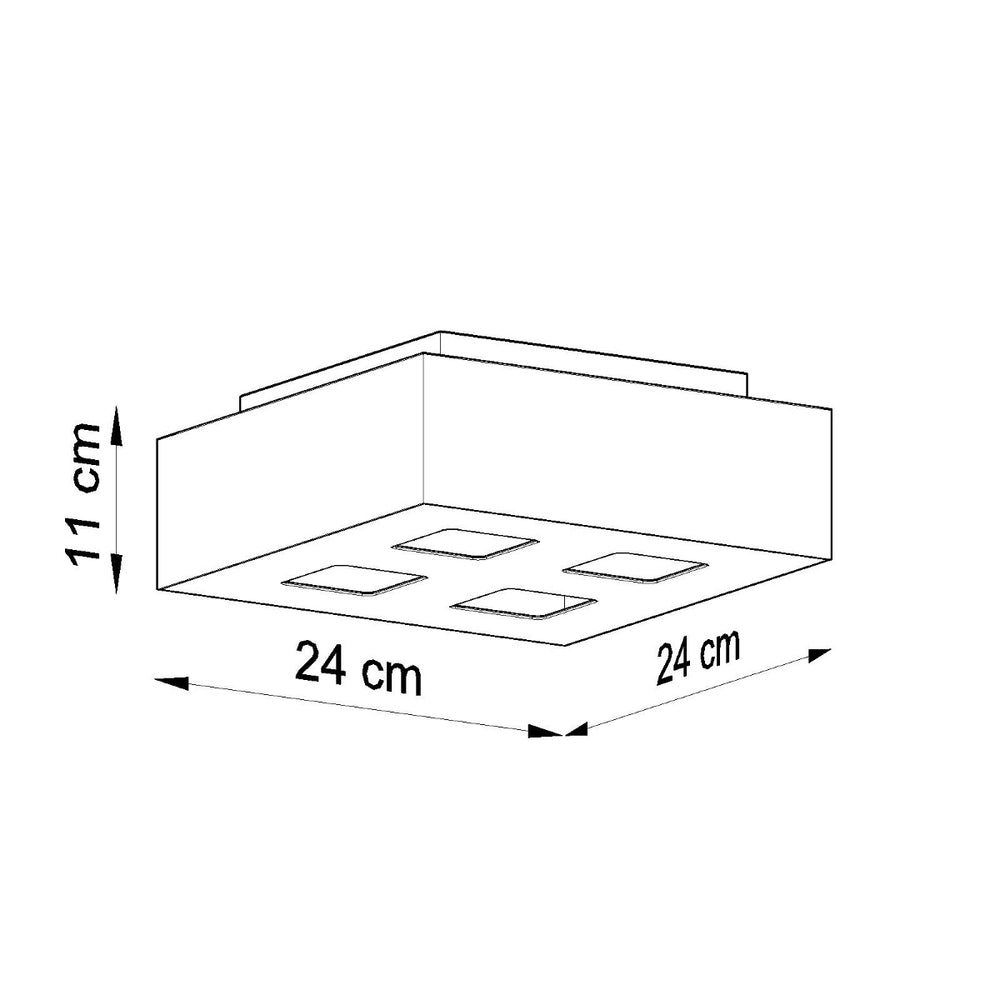 Plafondspot MONO 4 zwart