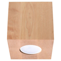 Plafondspot QUAD natuurlijk hout