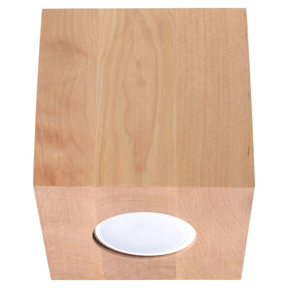 Plafondspot QUAD natuurlijk hout