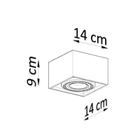LED Plafondspot QUATRO - GU10 AR111 - excl. LED spot - Grijs