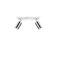LED Plafondspot chrome RING - 2 x GU10 aansluiting