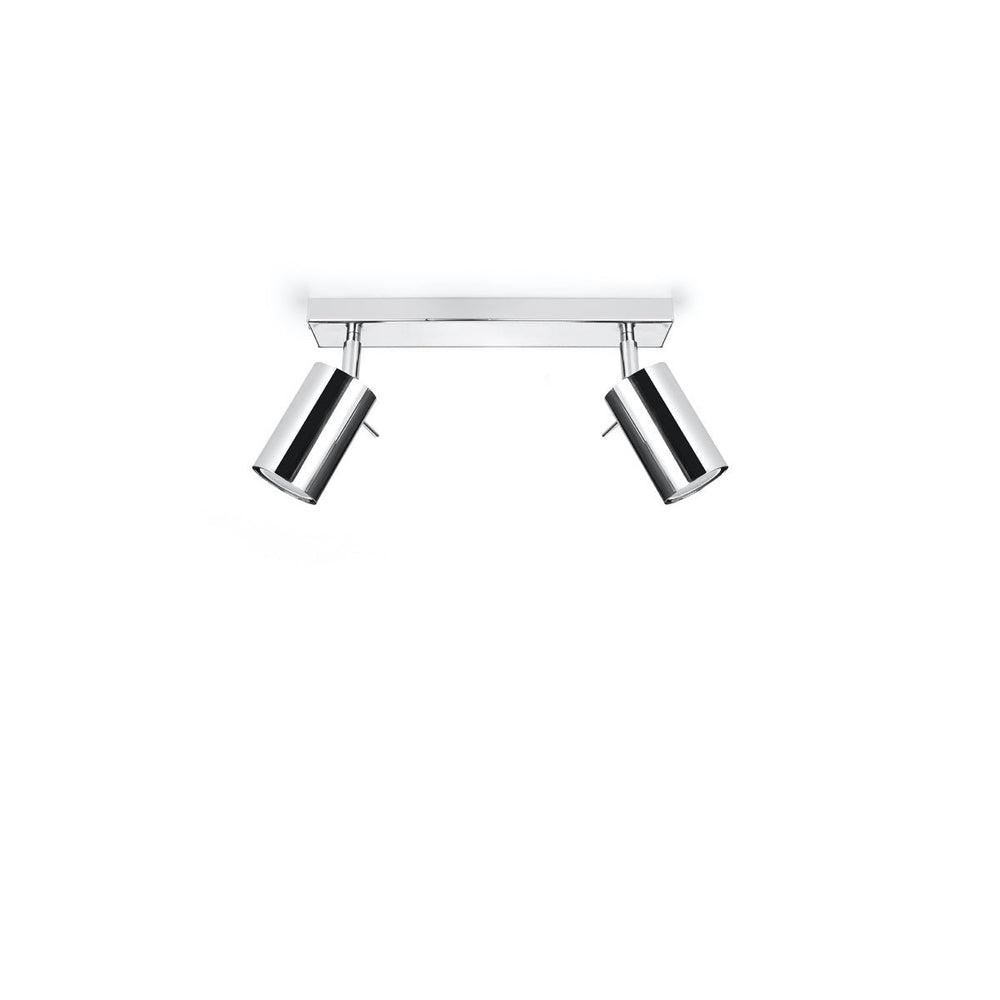 LED Plafondspot chrome RING - 2 x GU10 aansluiting