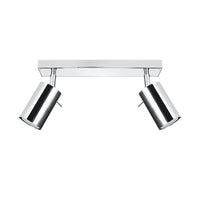 LED Plafondspot chrome RING - 2 x GU10 aansluiting