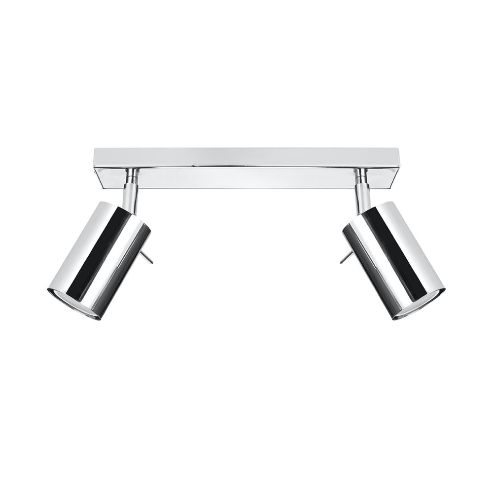 LED Plafondspot chrome RING - 2 x GU10 aansluiting