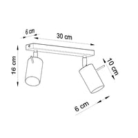 LED Plafondspot chrome RING - 2 x GU10 aansluiting