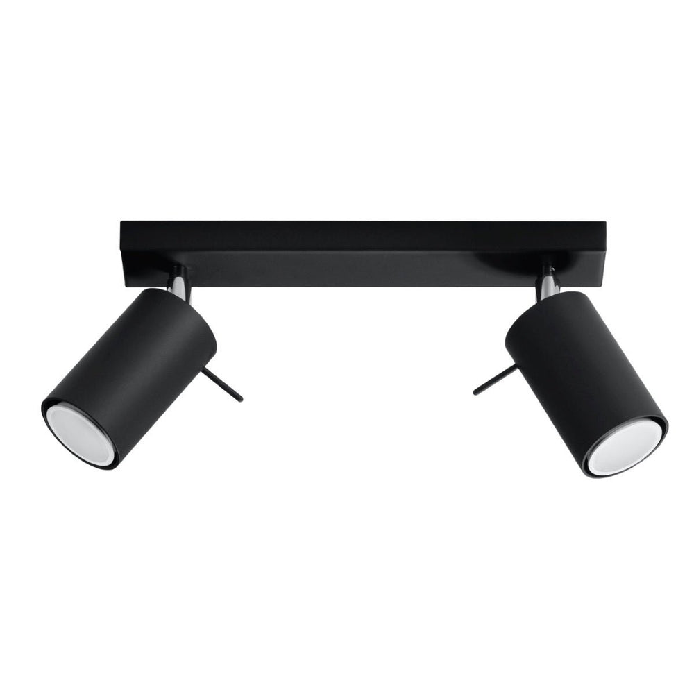 LED Plafondspot zwart RING - 2 x GU10 aansluiting