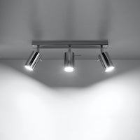 LED Plafondspot chrome RING - 3 x GU10 aansluiting