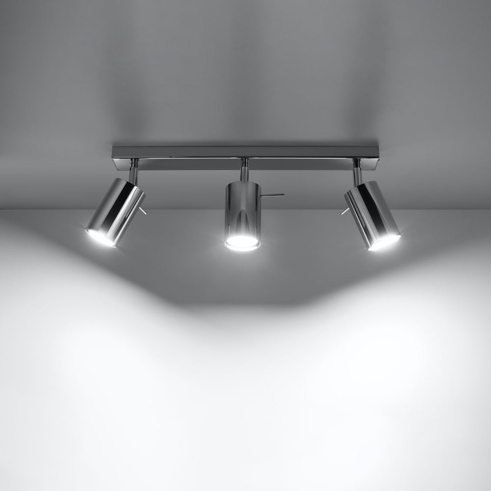 LED Plafondspot chrome RING - 3 x GU10 aansluiting