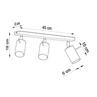 LED Plafondspot chrome RING - 3 x GU10 aansluiting