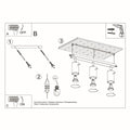 LED Plafondspot zwart RING - 3 x GU10 aansluiting