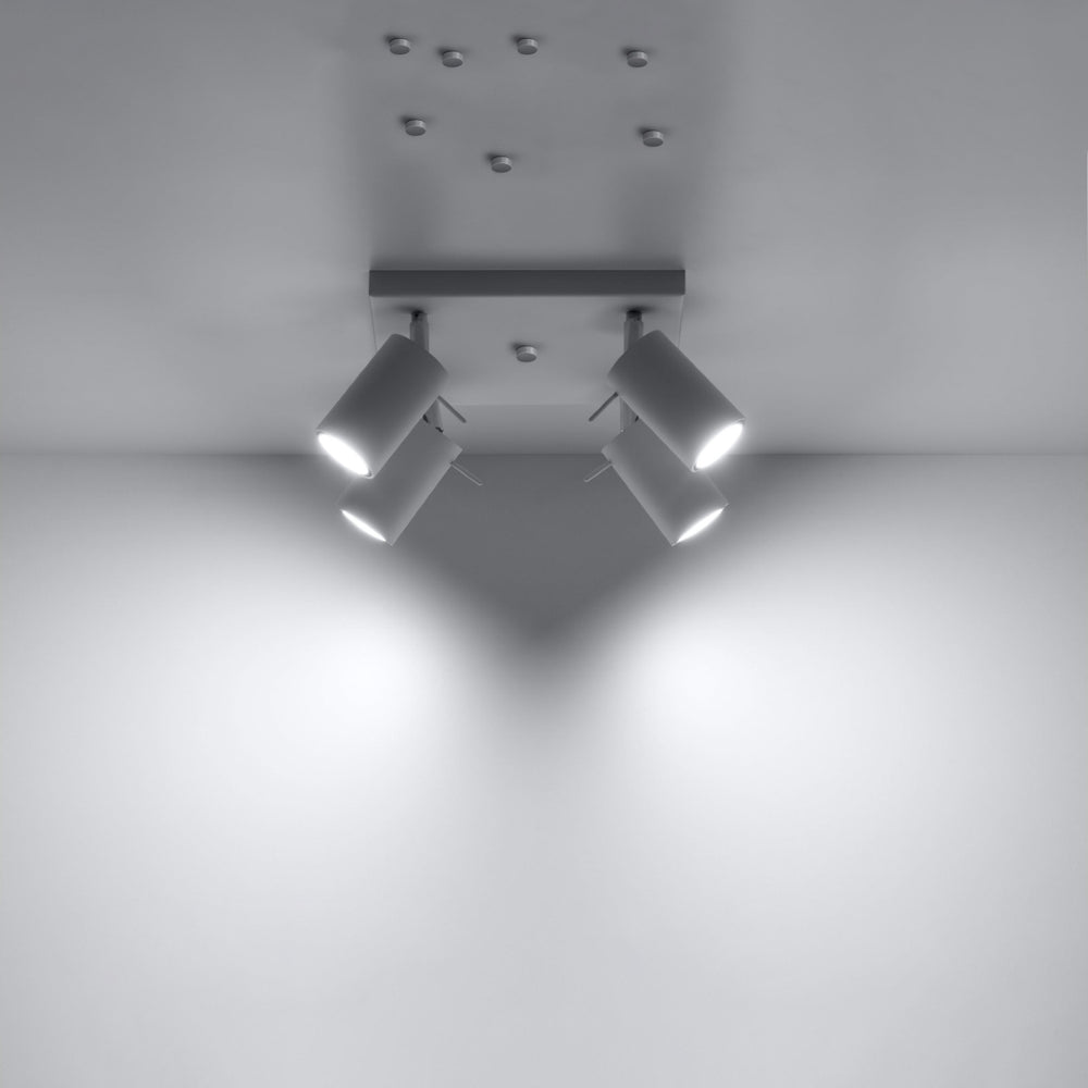 LED Plafondspot wit RING - 4 x GU10 aansluiting