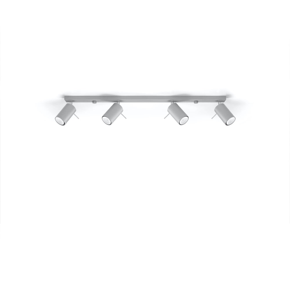 LED Plafondspot grijs RING - 4 x GU10 aansluiting