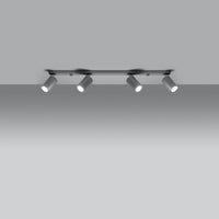 LED Plafondspot grijs RING - 4 x GU10 aansluiting