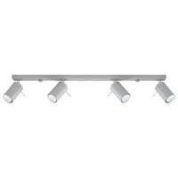 LED Plafondspot grijs RING - 4 x GU10 aansluiting