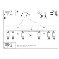 LED Plafondspot grijs RING - 4 x GU10 aansluiting
