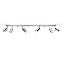 LED Plafondspot chrome RING - 6 x GU10 aansluiting