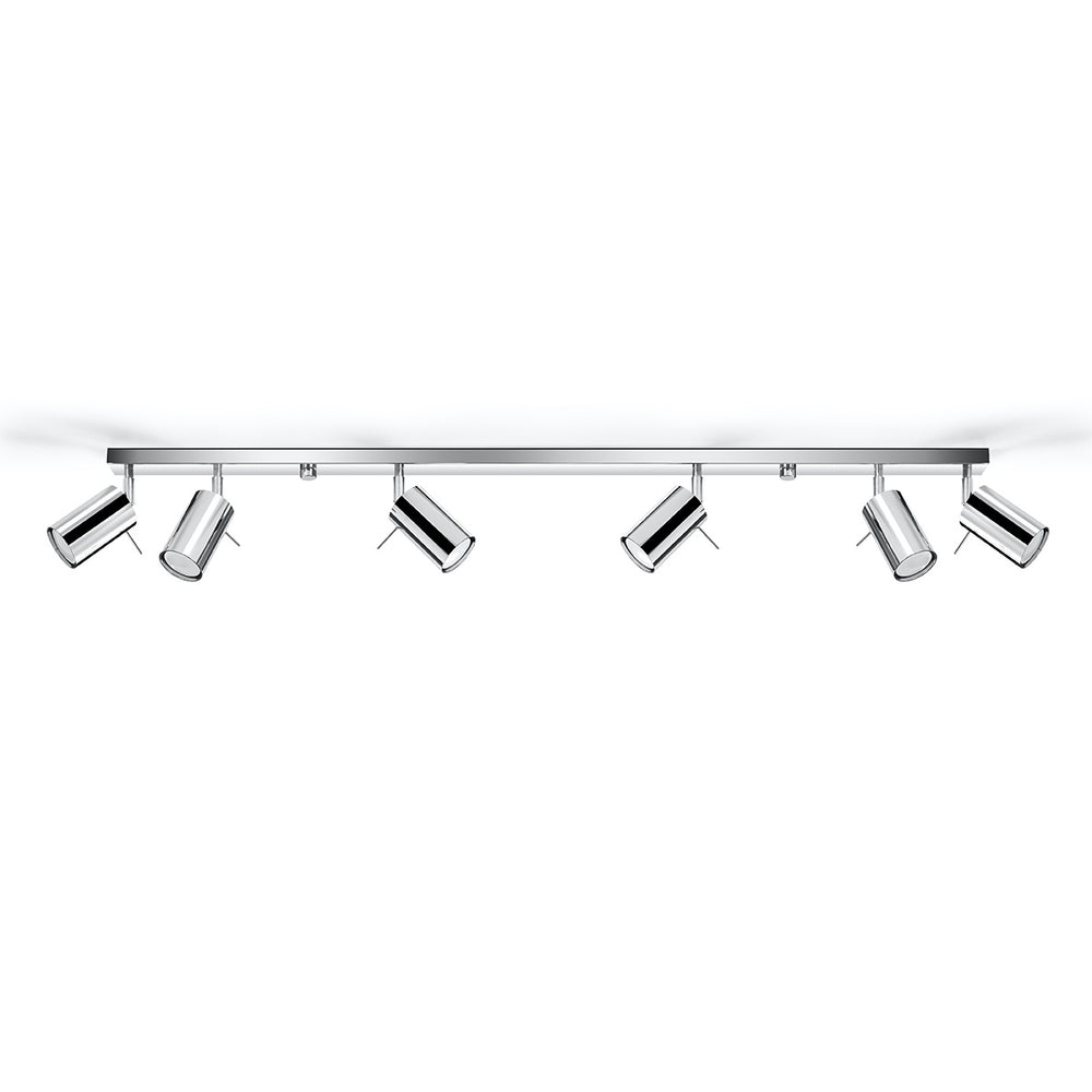 LED Plafondspot chrome RING - 6 x GU10 aansluiting
