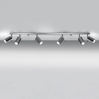 LED Plafondspot chrome RING - 6 x GU10 aansluiting