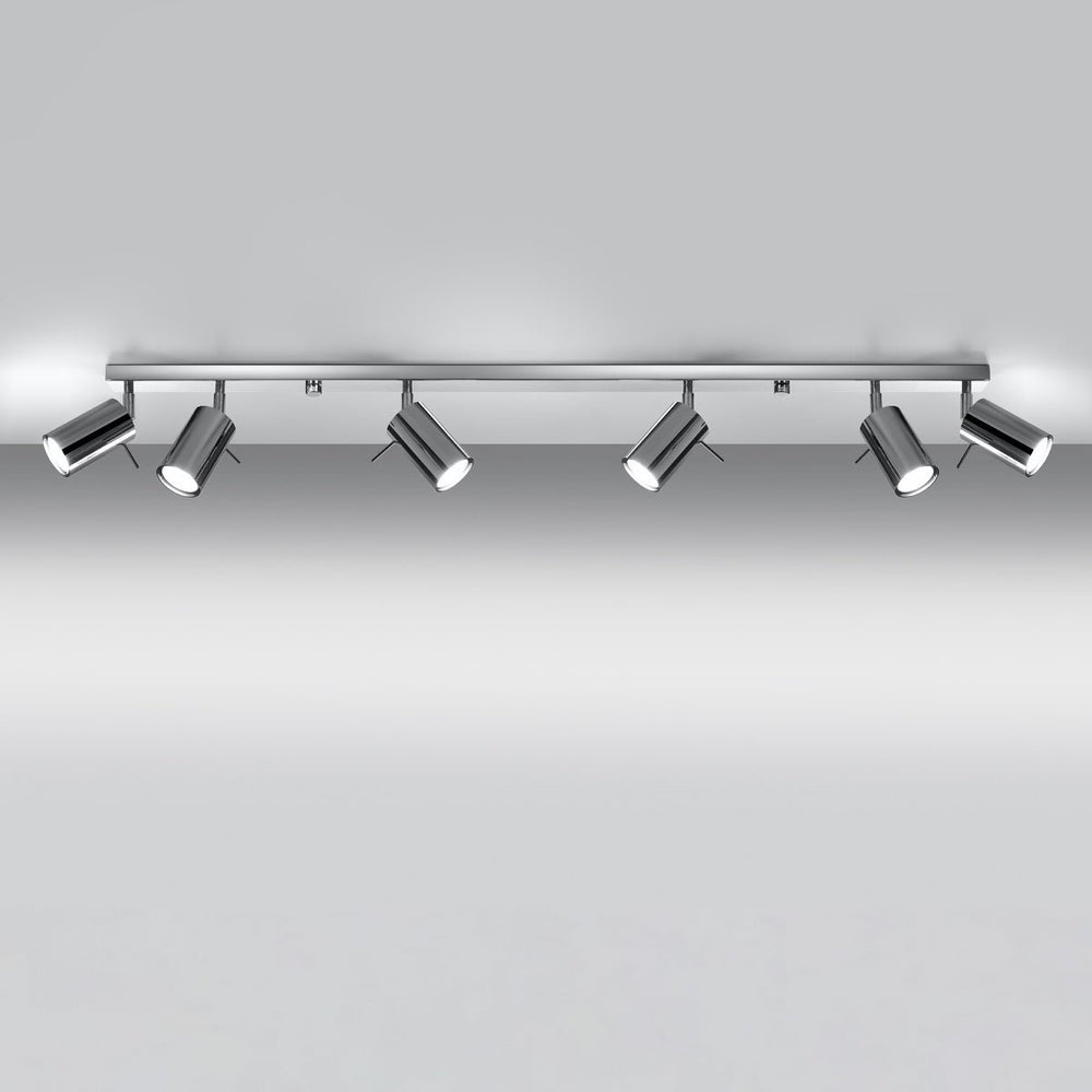 LED Plafondspot chrome RING - 6 x GU10 aansluiting