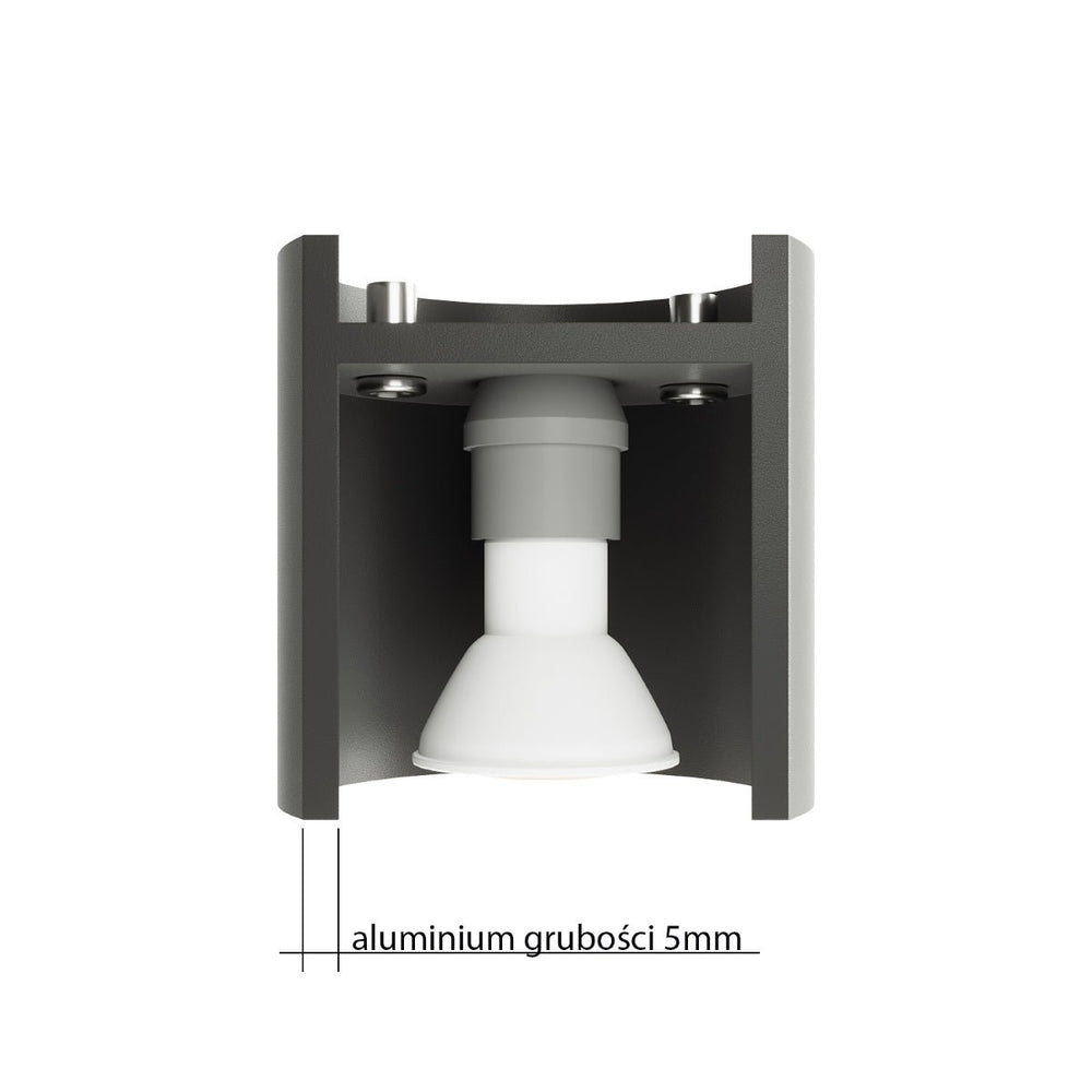 Plafondspot TIUBE grijs 