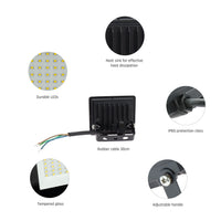 Spectrum NOCTIS LUX 3 LED Projektør 10W 6000K 230V IP65 IK07 Sort Udendørs Overflademontering