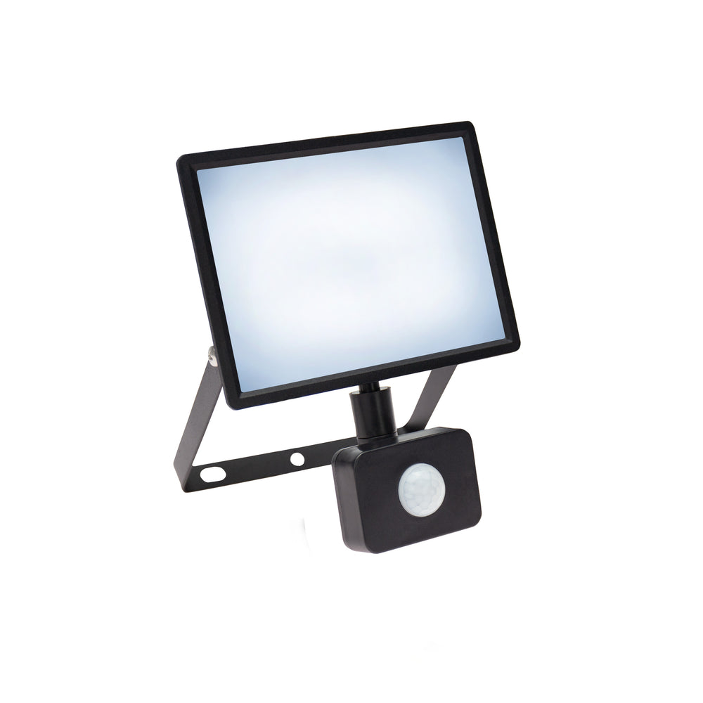 Proyector LED Spectrum NOCTIS LUX 3 30W 6000K 230V IP44 Negro con sensor PIR para iluminación exterior