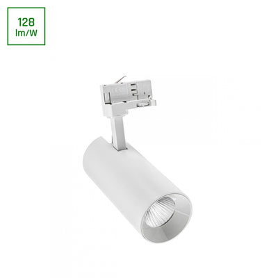 Andromeda COB LED 25W warm wit 3000K voor 3-fase rail, verstelbare stralingshoek 36-60 graden, 3200 lumen