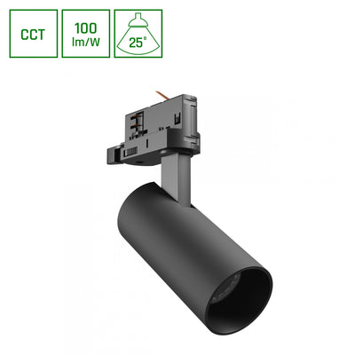 Spectrum Andromeda Prime tracklight 8W 6000K 800 lumen 25° zwart IP20 CCT verlichting
