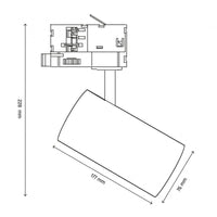 Spectrum andromeda prime spårbelysning 3F CCT 24W vit 6000K 2700 lumen 25 grader inomhusbruk IP20 230V 1-fas monteringssystem