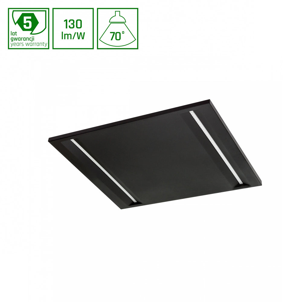 Spectrum Algine Line LED takpanel svart 600x600mm 44W 4000K 5700 lumen IP20 ej dimbar