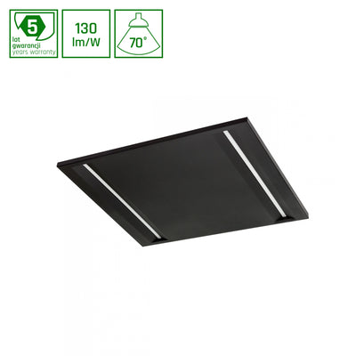 Spectrum Algine Line LED plafondpaneel zwart 600x600mm 44W 4000K 5700 lumen IP20 niet dimbaar