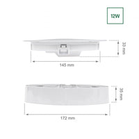 Spectrum Algine 2in1 downlight 12W 150 lumen luce calda 3000K IP20 rotondo per montaggio a soffitto e parete
