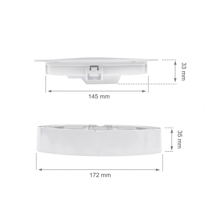 Spectrum Algine 2in1 downlight 12W 150 lumen luce calda 3000K IP20 rotondo per montaggio a soffitto e parete