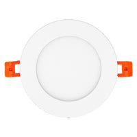 Faretto LED Slim da incasso 8W 550 lumen 3000K Bianco Caldo 110° Rotondo Foratura 105mm Finitura Bianca