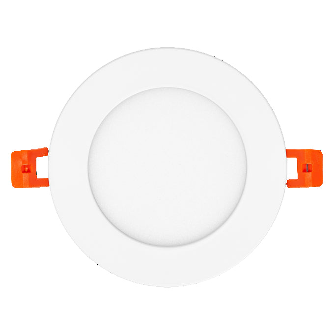 Faretto LED Slim da incasso 8W 550 lumen 3000K Bianco Caldo 110° Rotondo Foratura 105mm Finitura Bianca