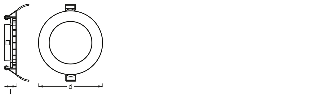 Faretto LED Slim da incasso Bianco 8W 4000K 550 lumen 110° Foro 105mm Ø120mm