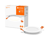 Slim LED infälld downlight Vit 8W 550 lumen 6500K 110° håltagning 105mm 120mm ram
