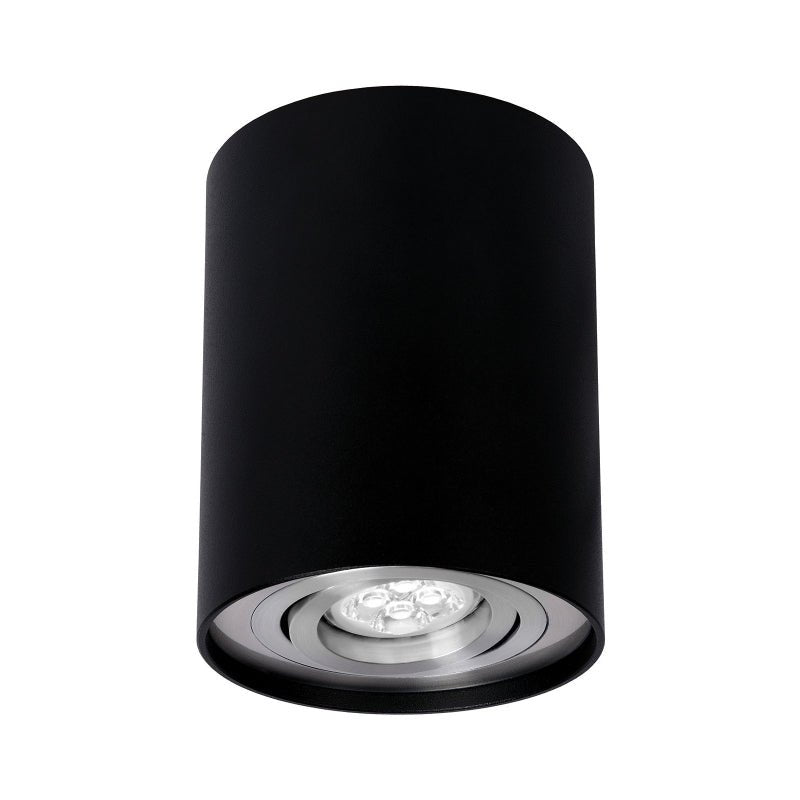 Spectrum GU10 verstelbare spot zwart/zilver, aluminium, IP20, indoor, 250V, 17000 uur, 125mm breed, 94mm lang