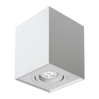 Spectrum CHLOE GU10 vierkante verstelbare spot wit, IP20, ideaal voor binnengebruik met aluminium behuizing