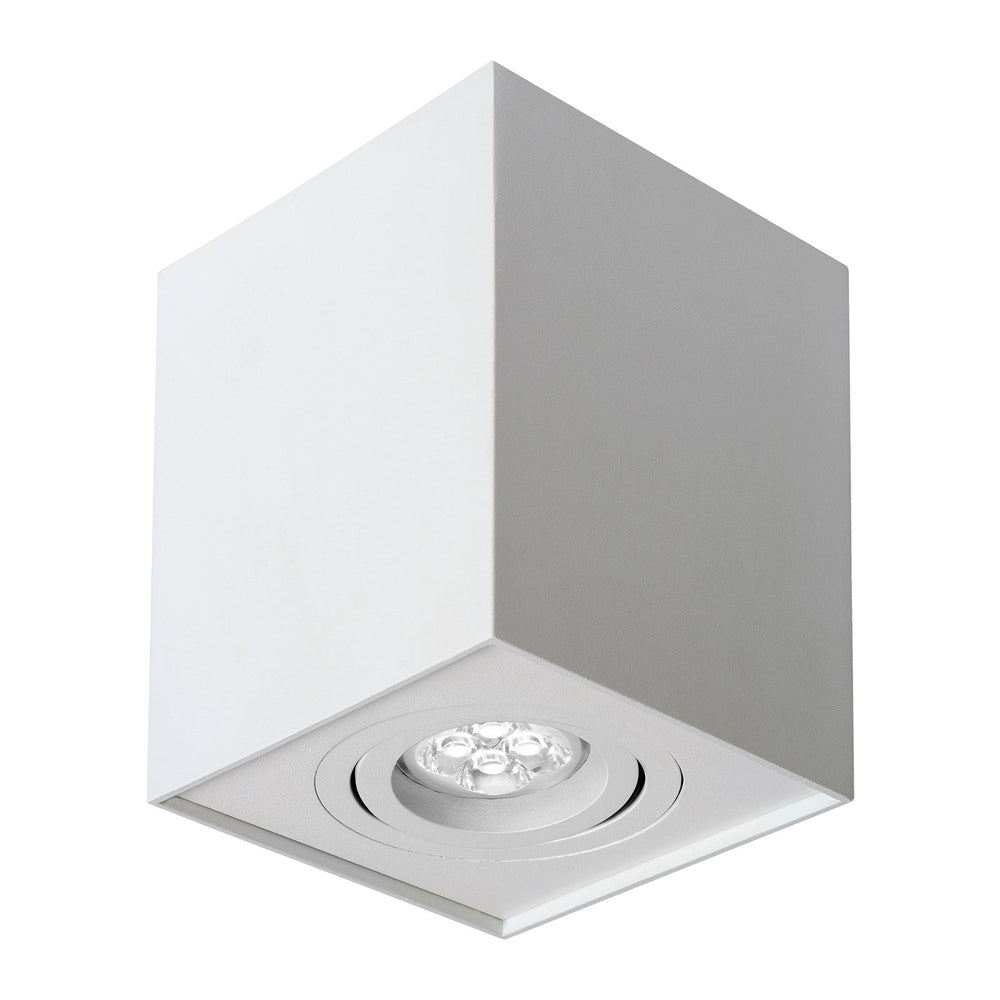 Spectrum CHLOE GU10 vierkante verstelbare spot wit, IP20, ideaal voor binnengebruik met aluminium behuizing