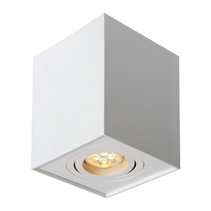 Spectrum CHLOE GU10 vierkante verstelbare spot wit, IP20, ideaal voor binnengebruik met aluminium behuizing