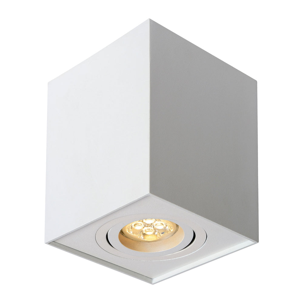 Spectrum CHLOE GU10 vierkante verstelbare spot wit, IP20, ideaal voor binnengebruik met aluminium behuizing