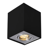 Spectrum CHLOE GU10 zwarte/zilveren verstelbare LED spot, vierkant, IP20, aluminium behuizing, 17000 uur levensduur