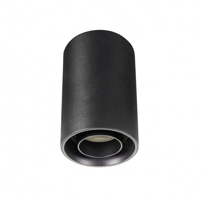Spectrum Chloe zwarte GU10 spot, verstelbaar rond opbouwarmatuur IP20 voor binnenverlichting