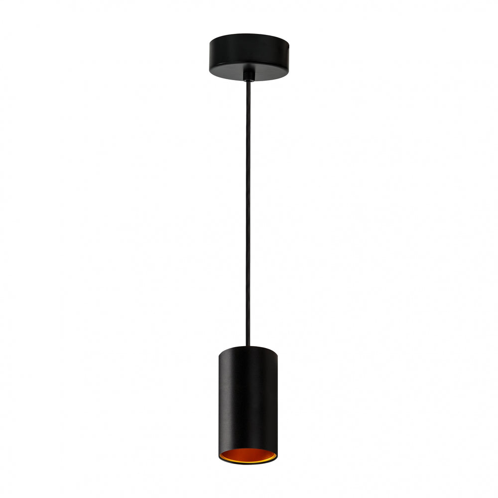 Lampe suspendue Spectrum CHLOE GU10, Noir Doré, IP20, base ronde, montage au plafond, max 10W LED, 250V